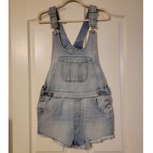 Pacsun Frayed Overall Shorts